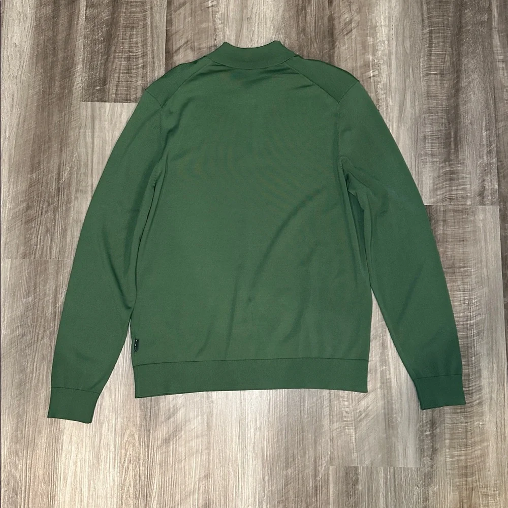 Ted Baker London Viba Regular Half Zip Rayon Long Sleeve Polo - 4 (Large)